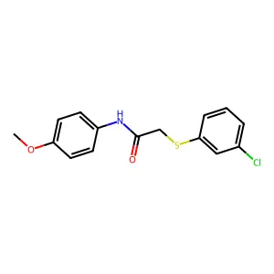 2-[(3-chlorophenyl)sulfanyl]-N-(4-methoxyphenyl)acetamide structure