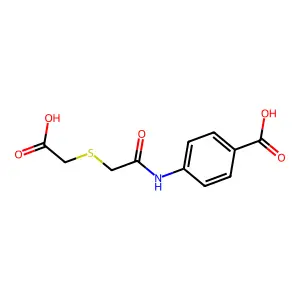 4-({2-[(Carboxymethyl)sulfanyl]acetyl}amino)benzenecarboxylic acid structure