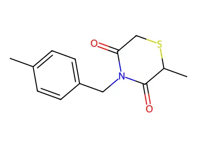 2-Methyl-4-(4-methylbenzyl)-3,5-thiomorpholinedione structure