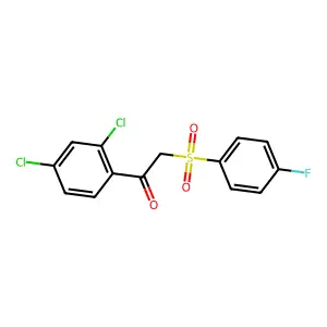 1-(2,4-Dichlorophenyl)-2-[(4-fluorophenyl)sulfonyl]-1-ethanone structure