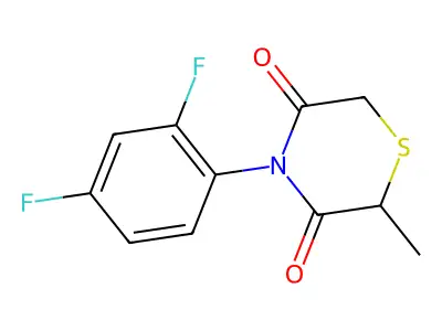 4-(2,4-Difluorophenyl)-2-methylthiomorpholine-3,5-dione structure