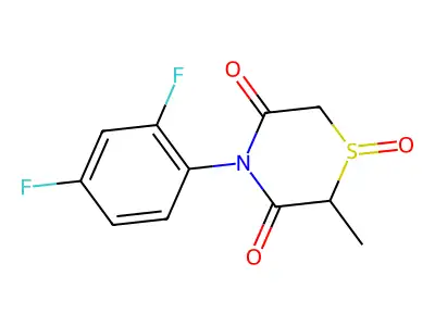 4-(2,4-Difluorophenyl)-2-methyl-1lambda~4~,4-thiazinane-1,3,5-trione structure