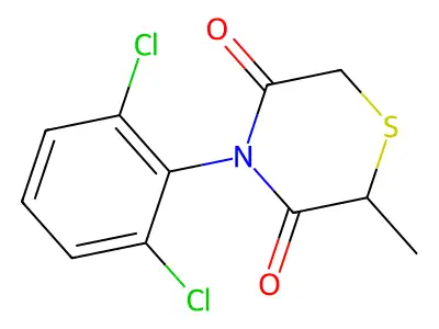 4-(2,6-Dichlorophenyl)-2-methylthiomorpholine-3,5-dione structure
