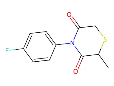 4-(4-Fluorophenyl)-2-methylthiomorpholine-3,5-dione structure