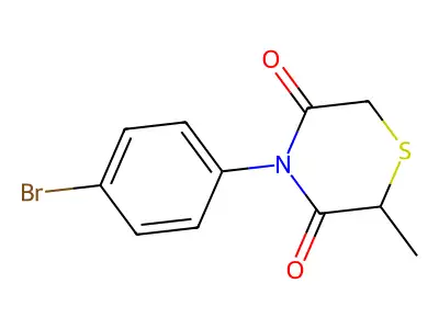 4-(4-Bromophenyl)-2-methyl-3,5-thiomorpholinedione structure