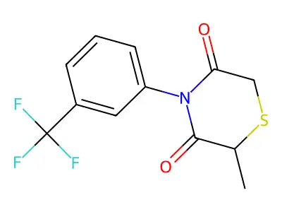 2-Methyl-4-[3-(trifluoromethyl)phenyl]-3,5-thiomorpholinedione structure