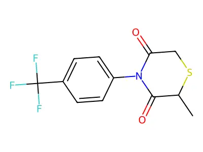 2-Methyl-4-[4-(trifluoromethyl)phenyl]thiomorpholine-3,5-dione structure