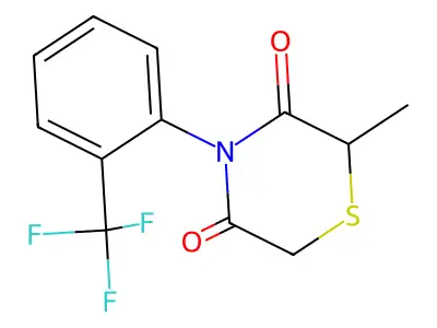 2-Methyl-4-[2-(trifluoromethyl)phenyl]thiomorpholine-3,5-dione structure