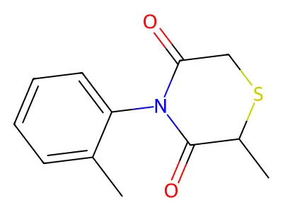 2-Methyl-4-(2-methylphenyl)thiomorpholine-3,5-dione structure