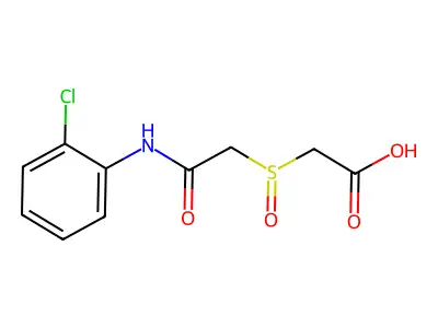2-((2-(2-Chloroanilino)-2-oxoethyl)sulfinyl)acetic acid structure