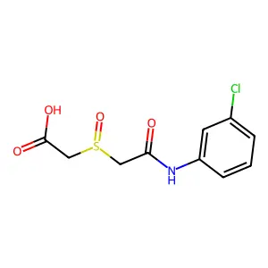 2-((2-(3-Chloroanilino)-2-oxoethyl)sulfinyl)acetic acid structure