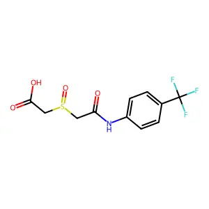 2-({2-Oxo-2-[4-(trifluoromethyl)anilino]ethyl}sulfinyl)acetic acid structure