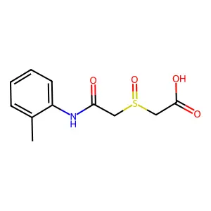 2-{[2-Oxo-2-(2-toluidino)ethyl]sulfinyl}acetic acid structure