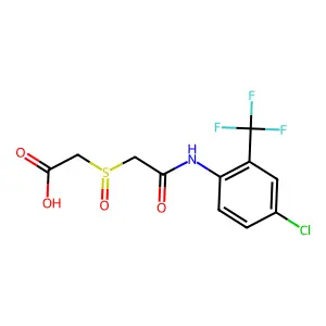 2-((2-(4-Chloro-2-(trifluoromethyl)anilino)-2-oxoethyl)sulfinyl)acetic acid structure