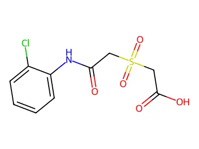 2-{[2-(2-Chloroanilino)-2-oxoethyl]sulfonyl}acetic acid structure