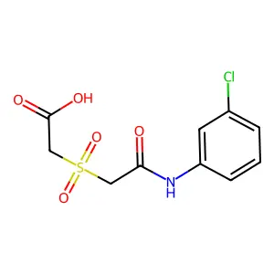 2-{[2-(3-Chloroanilino)-2-oxoethyl]sulfonyl}acetic acid structure