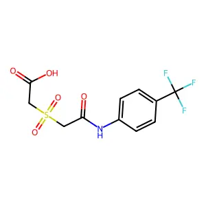 2-({2-Oxo-2-[4-(trifluoromethyl)anilino]ethyl}sulfonyl)acetic acid structure