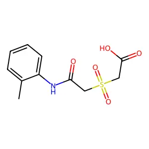2-{[2-Oxo-2-(2-toluidino)ethyl]sulfonyl}acetic acid structure