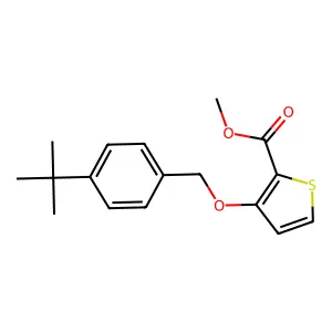 Methyl 3-{[4-(tert-butyl)benzyl]oxy}-2-thiophenecarboxylate structure
