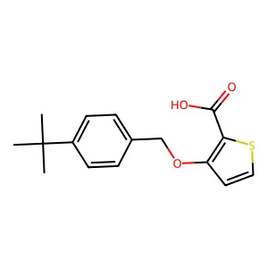 3-[(4-tert-butylphenyl)methoxy]thiophene-2-carboxylic Acid structure