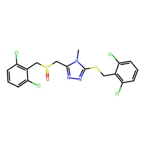 3-[(2,6-dichlorobenzyl)sulfanyl]-5-{[(2,6-dichlorobenzyl)sulfinyl]methyl}-4-methyl-4H-1,2,4-triazole structure