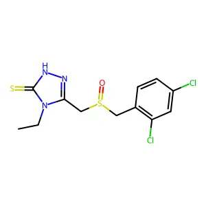 5-{[(2,4-dichlorobenzyl)sulfinyl]methyl}-4-ethyl-4H-1,2,4-triazole-3-thiol structure