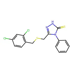 5-{[(2,4-dichlorobenzyl)sulfanyl]methyl}-4-phenyl-4H-1,2,4-triazole-3-thiol structure