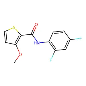 N-(2,4-difluorophenyl)-3-methoxy-2-thiophenecarboxamide structure