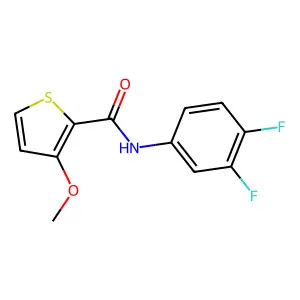 N-(3,4-difluorophenyl)-3-methoxy-2-thiophenecarboxamide structure