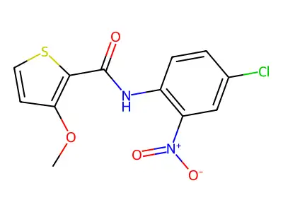 N-(4-chloro-2-nitrophenyl)-3-methoxythiophene-2-carboxamide structure