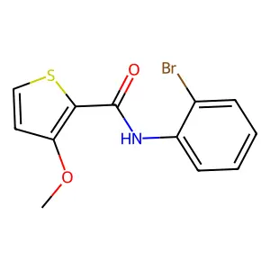 N-(2-bromophenyl)-3-methoxy-2-thiophenecarboxamide structure
