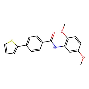 N-(2,5-dimethoxyphenyl)-4-(2-thienyl)benzenecarboxamide structure