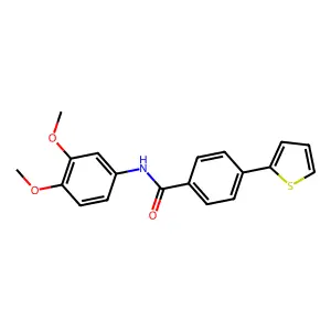 N-(3,4-dimethoxyphenyl)-4-(2-thienyl)benzenecarboxamide structure