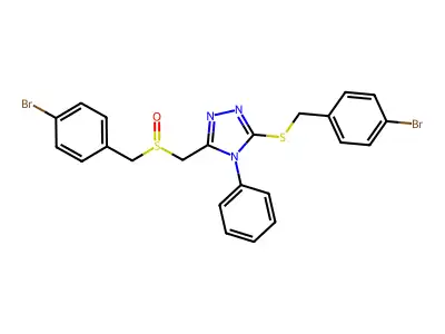 3-[(4-bromobenzyl)sulfanyl]-5-{[(4-bromobenzyl)sulfinyl]methyl}-4-phenyl-4H-1,2,4-triazole structure