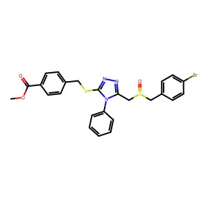 methyl 4-{[(5-{[(4-bromobenzyl)sulfinyl]methyl}-4-phenyl-4H-1,2,4-triazol-3-yl)sulfanyl]methyl}benzenecarboxylate structure
