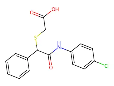 2-{[2-(4-Chloroanilino)-2-oxo-1-phenylethyl]sulfanyl}acetic acid structure