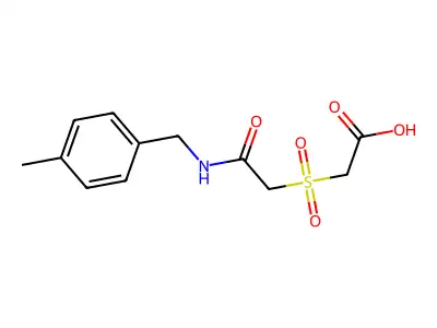 2-({2-[(4-Methylbenzyl)amino]-2-oxoethyl}sulfonyl)acetic acid structure