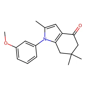 1-(3-methoxyphenyl)-2,6,6-trimethyl-1,5,6,7-tetrahydro-4H-indol-4-one structure