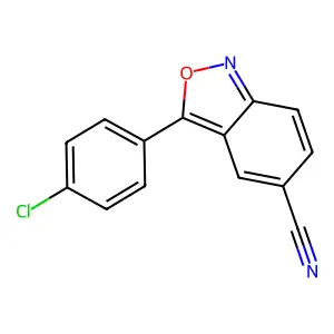3-(4-Chlorophenyl)-2,1-benzisoxazole-5-carbonitrile structure
