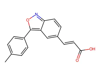 3-[3-(4-Methylphenyl)-2,1-benzoxazol-5-yl]prop-2-enoic acid structure