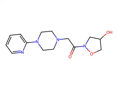 1-[4-hydroxydihydro-2(3H)-isoxazolyl]-2-[4-(2-pyridinyl)piperazino]-1-ethanone structure