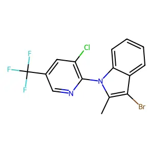 3-Bromo-1-[3-chloro-5-(trifluoromethyl)pyridin-2-yl]-2-methylindole structure