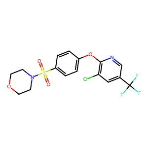 4-[(4-{[3-Chloro-5-(trifluoromethyl)-2-pyridinyl]oxy}phenyl)sulfonyl]morpholine structure
