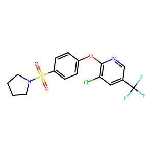3-Chloro-2-(4-(1-pyrrolidinylsulfonyl)phenoxy)-5-(trifluoromethyl)pyridine structure