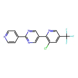 5-[3-Chloro-5-(trifluoromethyl)-2-pyridinyl]-2-(4-pyridinyl)pyrimidine structure