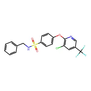 N-Benzyl-4-((3-chloro-5-(trifluoromethyl)-2-pyridinyl)oxy)benzenesulfonamide structure