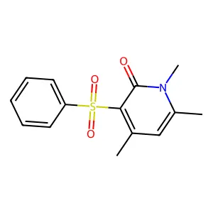 1,4,6-trimethyl-3-(phenylsulfonyl)-2(1H)-pyridinone structure