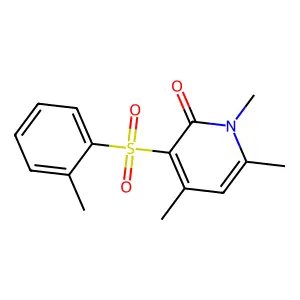 1,4,6-trimethyl-3-[(2-methylphenyl)sulfonyl]-2(1H)-pyridinone structure