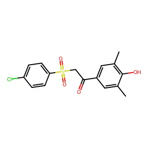 2-[(4-Chlorophenyl)sulfonyl]-1-(4-hydroxy-3,5-dimethylphenyl)-1-ethanone structure