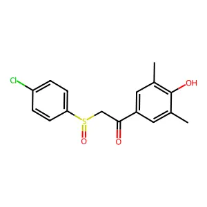 2-[(4-Chlorophenyl)sulfinyl]-1-(4-hydroxy-3,5-dimethylphenyl)-1-ethanone structure